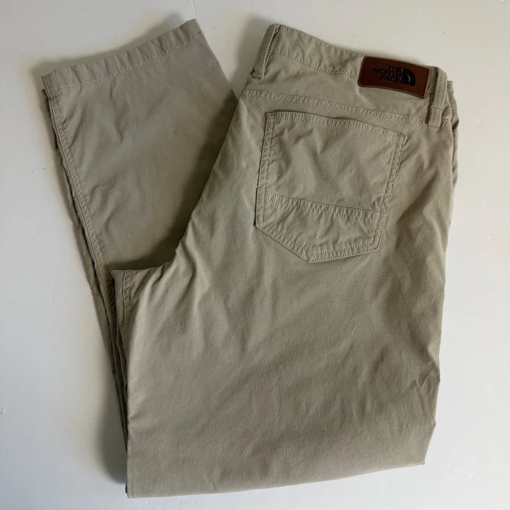 The North‎ Face Mens Pants 36 Beige Stretch Nylon Hiking Outdoor Casual Pants